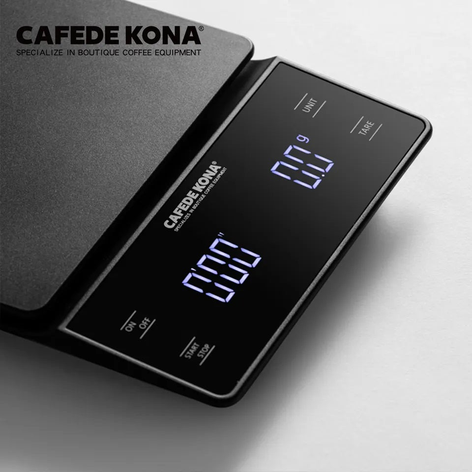 CAFEDE KONA เครื่องชั่งกาแฟ พร้อมตัวตั้งเวลาสีดำ