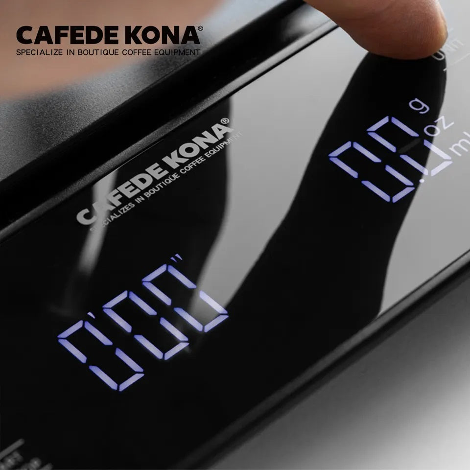 CAFEDE KONA เครื่องชั่งกาแฟ พร้อมตัวตั้งเวลาสีดำ