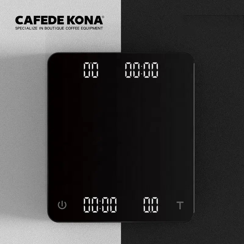 CAFEDE KONA เครื่องชั่งกาแฟ ชั่งน้ำหนักกาแฟ จับเวลา ดริฟกาแฟ Ghost Dual-Screen LED Electronic Scale