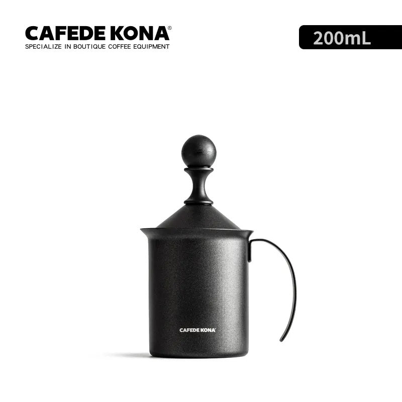 Cafede Kona เครื่องตีฟองนมแบบใช้มือ ขนาด 200ml โฟม ครีมกาแฟ