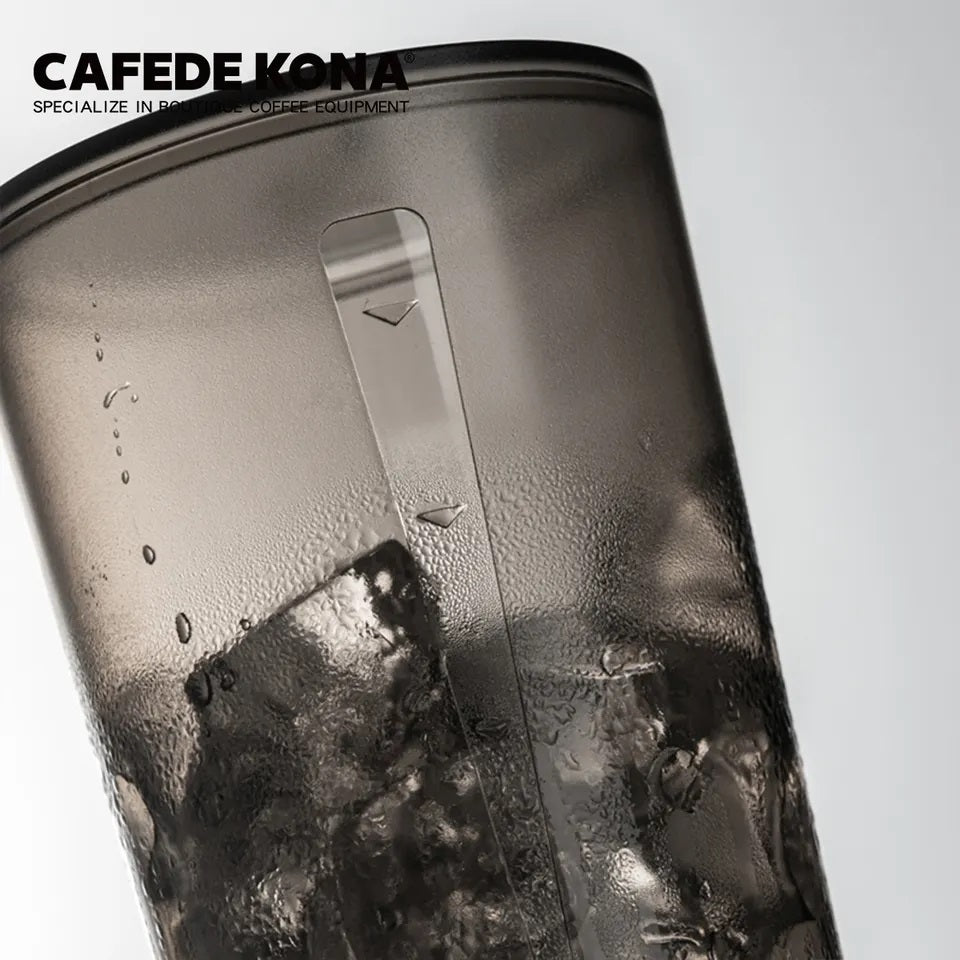 Cafede Kona ดริปเปอร์เย็น อุปกรณ์ดริปเย็น อุปกรณ์ดริปกาแฟ สีเทา/สีแดง