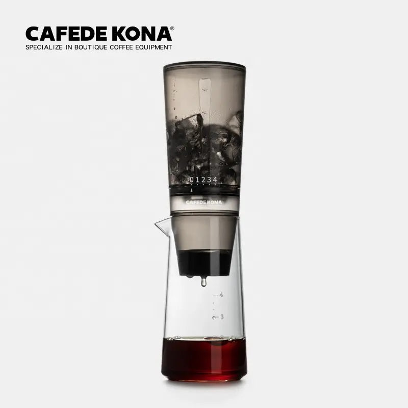 Cafede Kona ดริปเปอร์เย็น อุปกรณ์ดริปเย็น อุปกรณ์ดริปกาแฟ สีเทา/สีแดง