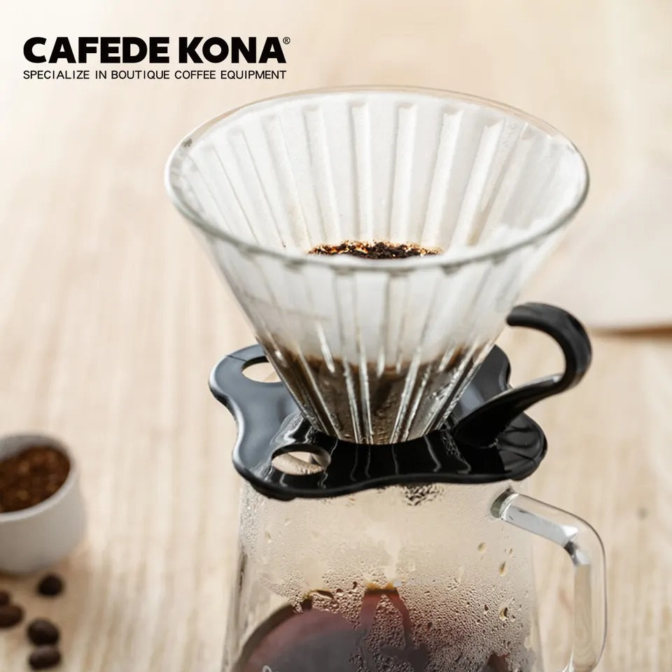 Cafede Kona ดริปเปอร์ ถ้วยกรองกาแฟ คริสตัลสไตล์ V60  ขนาด 1-4 ถ้วย