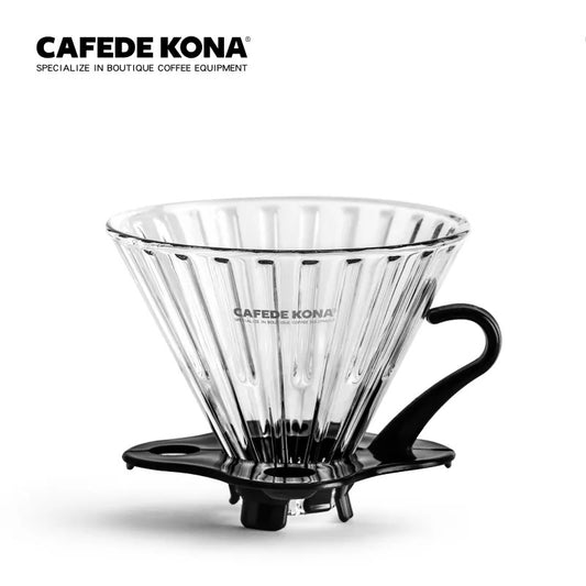 Cafede Kona ดริปเปอร์ ถ้วยกรองกาแฟ คริสตัลสไตล์ V60  ขนาด 1-4 ถ้วย