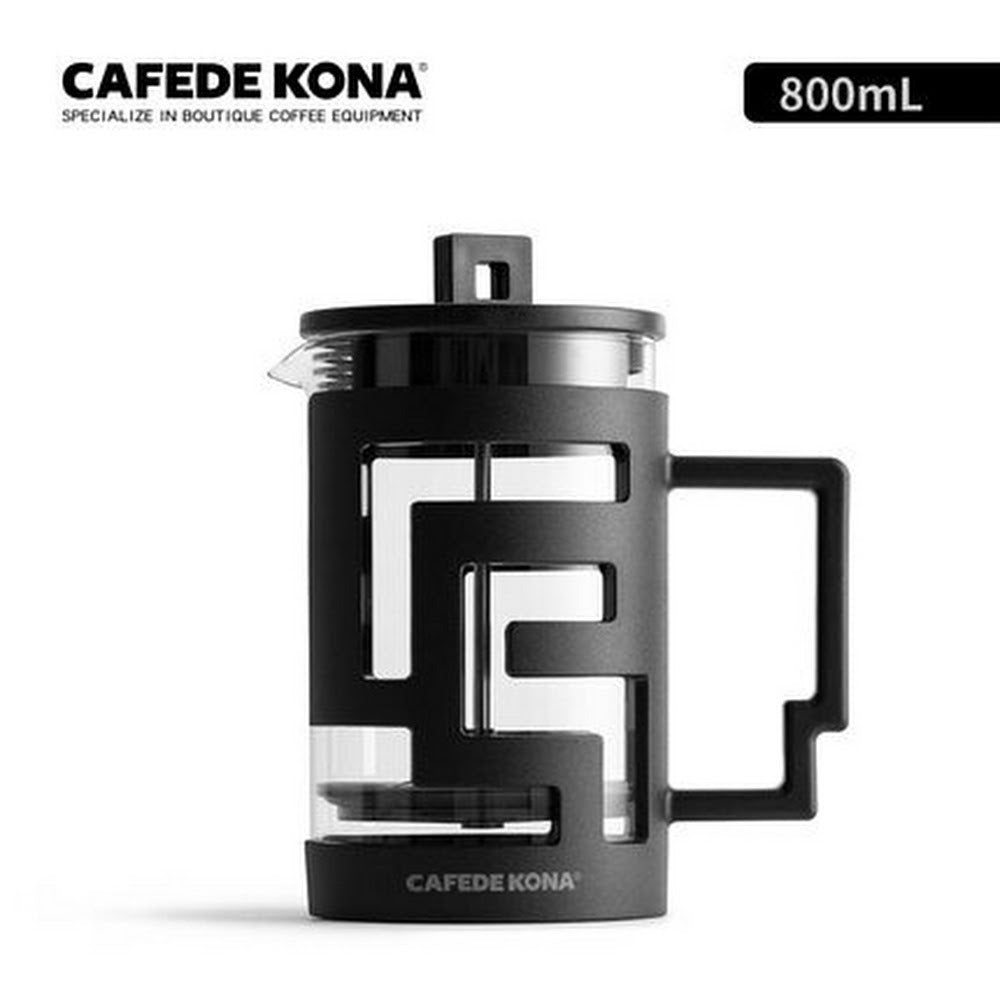 Cafede Kona  เครื่องชงกาแฟ สีดำ เฟรนซ์เพรส  แก้วต้านทานความร้อน ขนาด 800ml